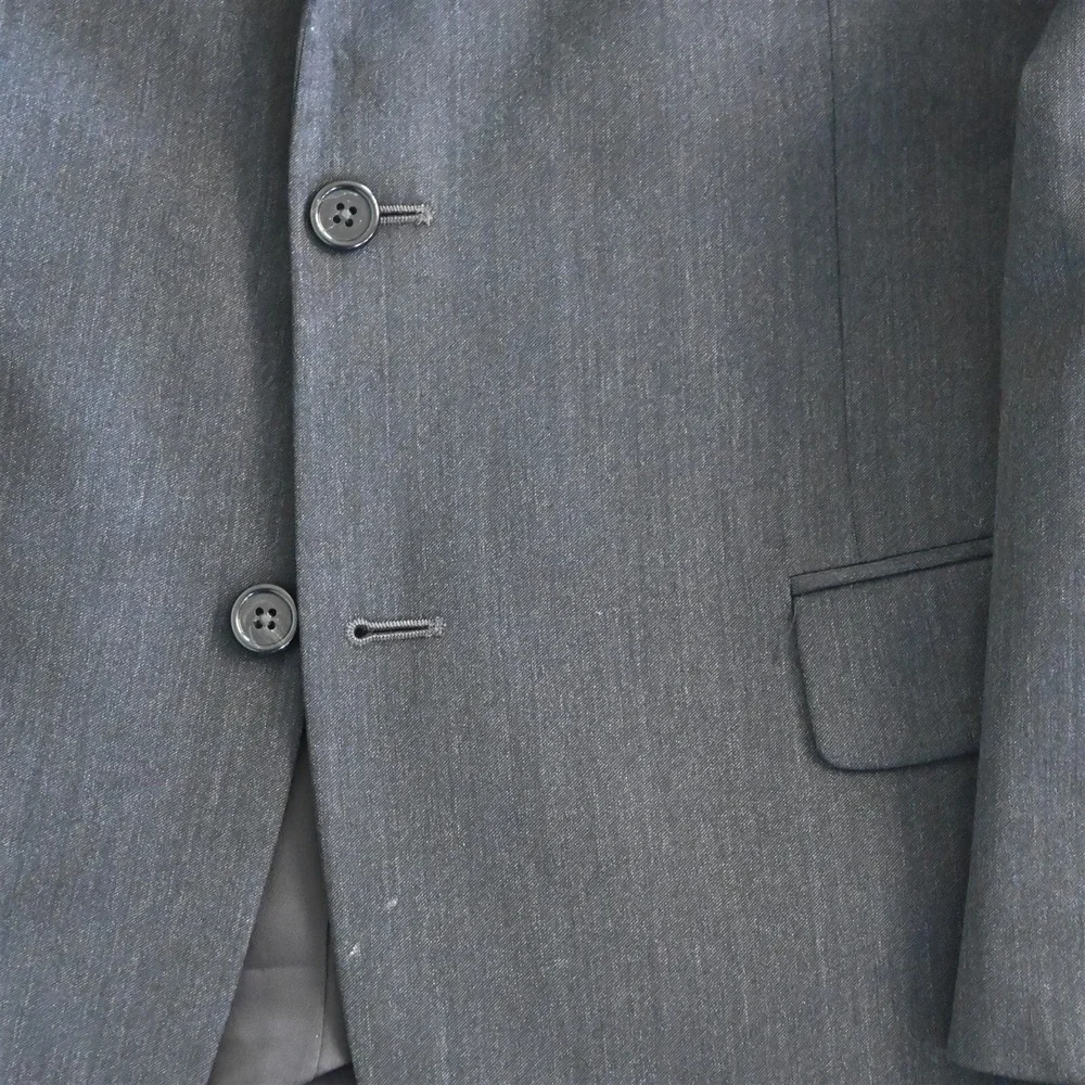 Jos A Bank 42R Charcoal Gray 100% Wool Mens Blazer Suit‎ Jacket Sport Coat